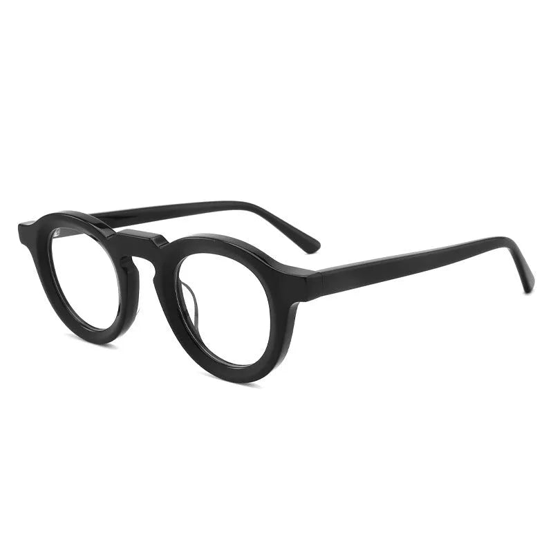 Hip-hop fashion glasses with plate frame and thick sebum colour stitching in box-style design