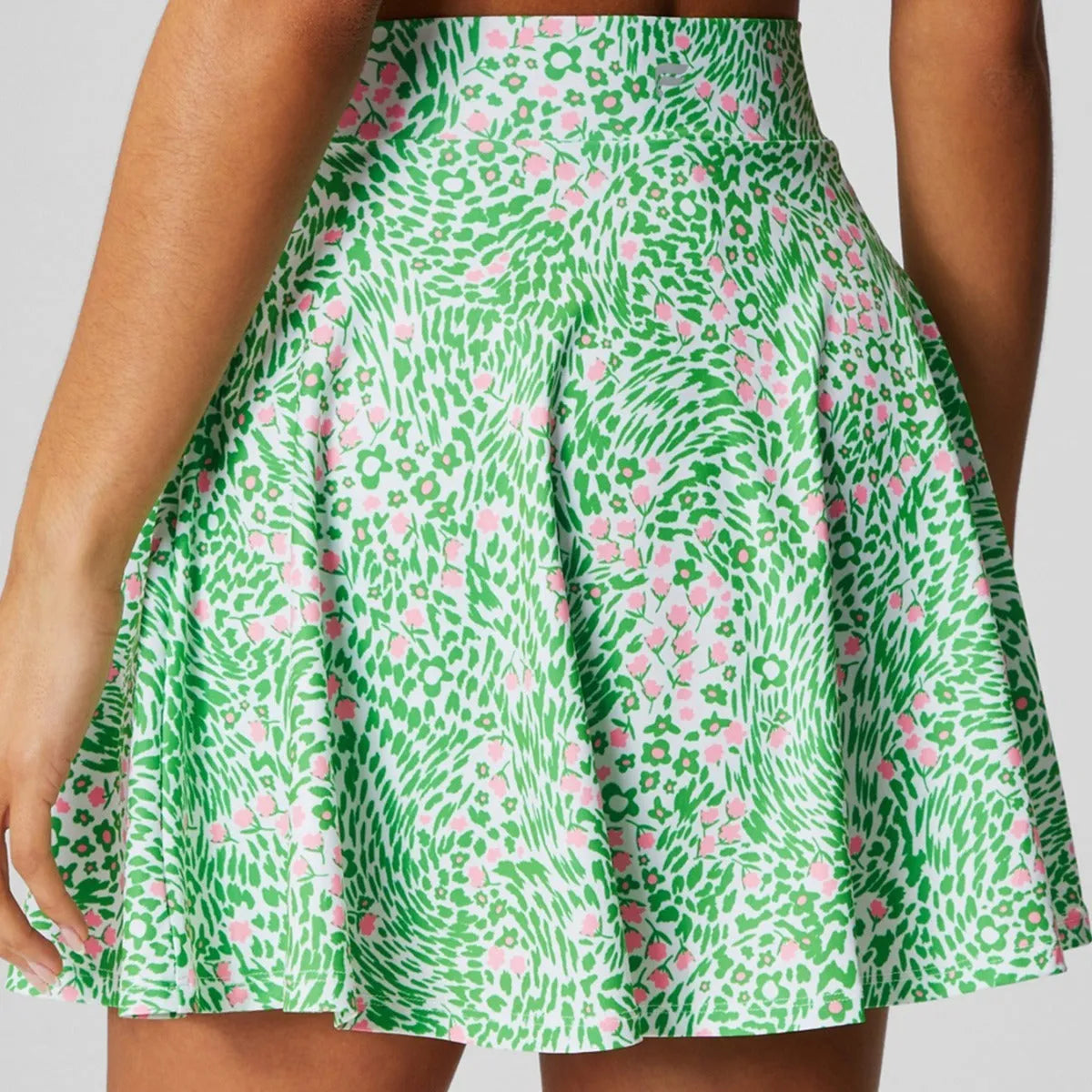 Women's high waist half-length sports skirt in blue, orange red or emerald green for golf tennis badminton