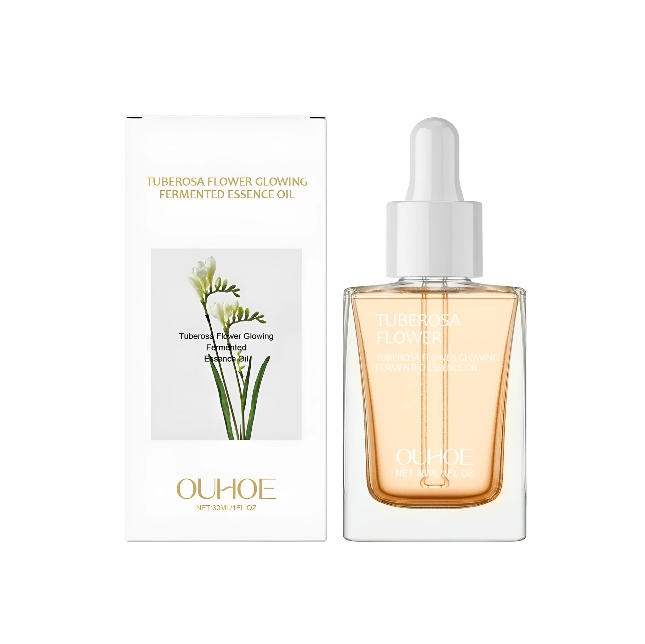 30ml bottle of brightening and firming facial oil with dropper