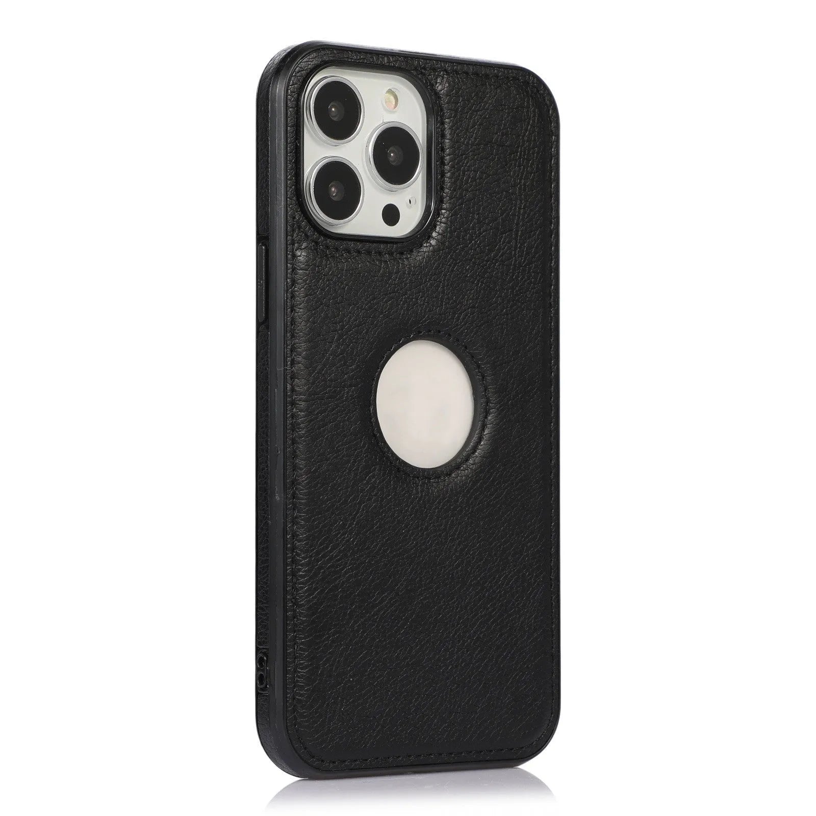 Leather finish back cover phone case for Apple iPhone models, imitation leather protective shell available in black, brown, red, blue for iPhone 6G/6S, 7/8G, SE2/SE3, 11, 12, 13, 14 series and more