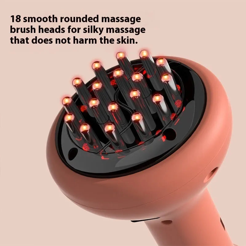Pink rechargeable electric meridian brush massager BK-ZJ01 for salon scraping