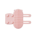 Silicone self-cleaning cat grooming comb with adjustable strap in four colours