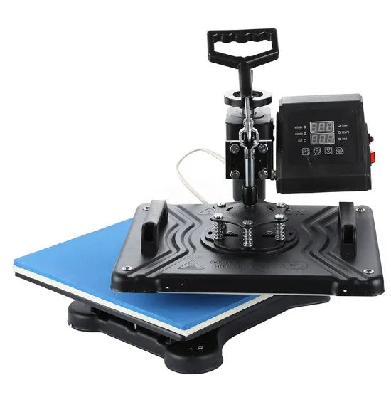 Black thermal transfer machine for T-shirt and tablet printing with 70x70x35cm dimensions