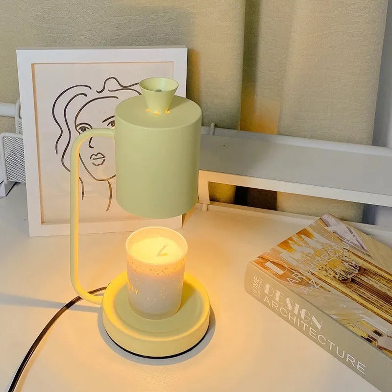 White European romantic style melting wax lamp with metal holder and dimmer switch