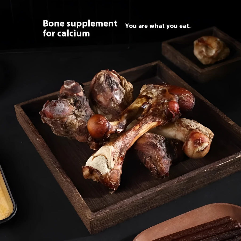 A high calcium roasted ox bone flavour molar rod chew for puppies in three sizes: large, medium, small.