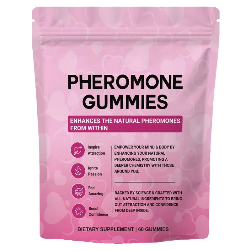 60-piece pack of edible pheromone gummy tablets for household insect control with fruity flavouring