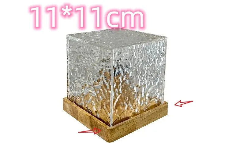 LED water ripple projection crystal table lamp with USB cable and remote control