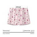 Men's leopard print loose woven boxer briefs in ice silk polyester fabric
