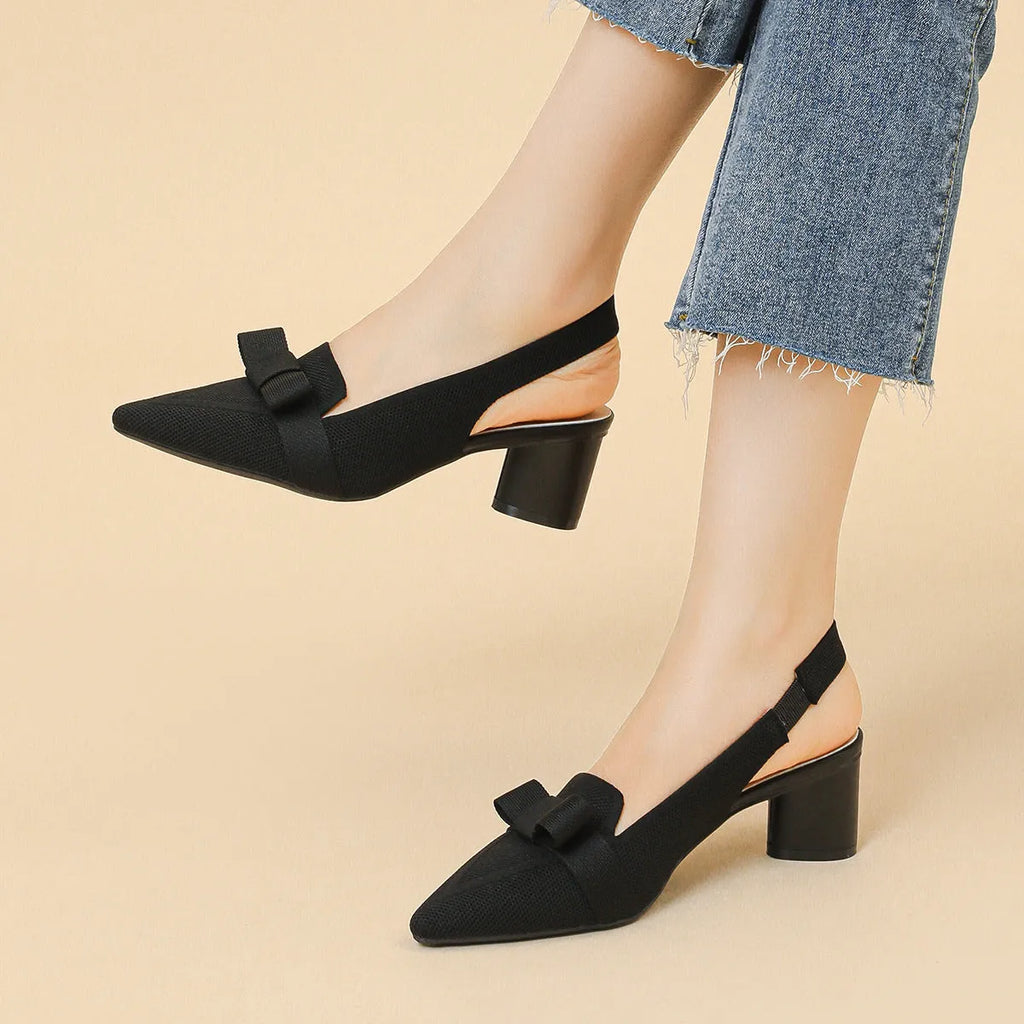 Women's closed toe high heel sandals with ankle buckle strap in solid colours
