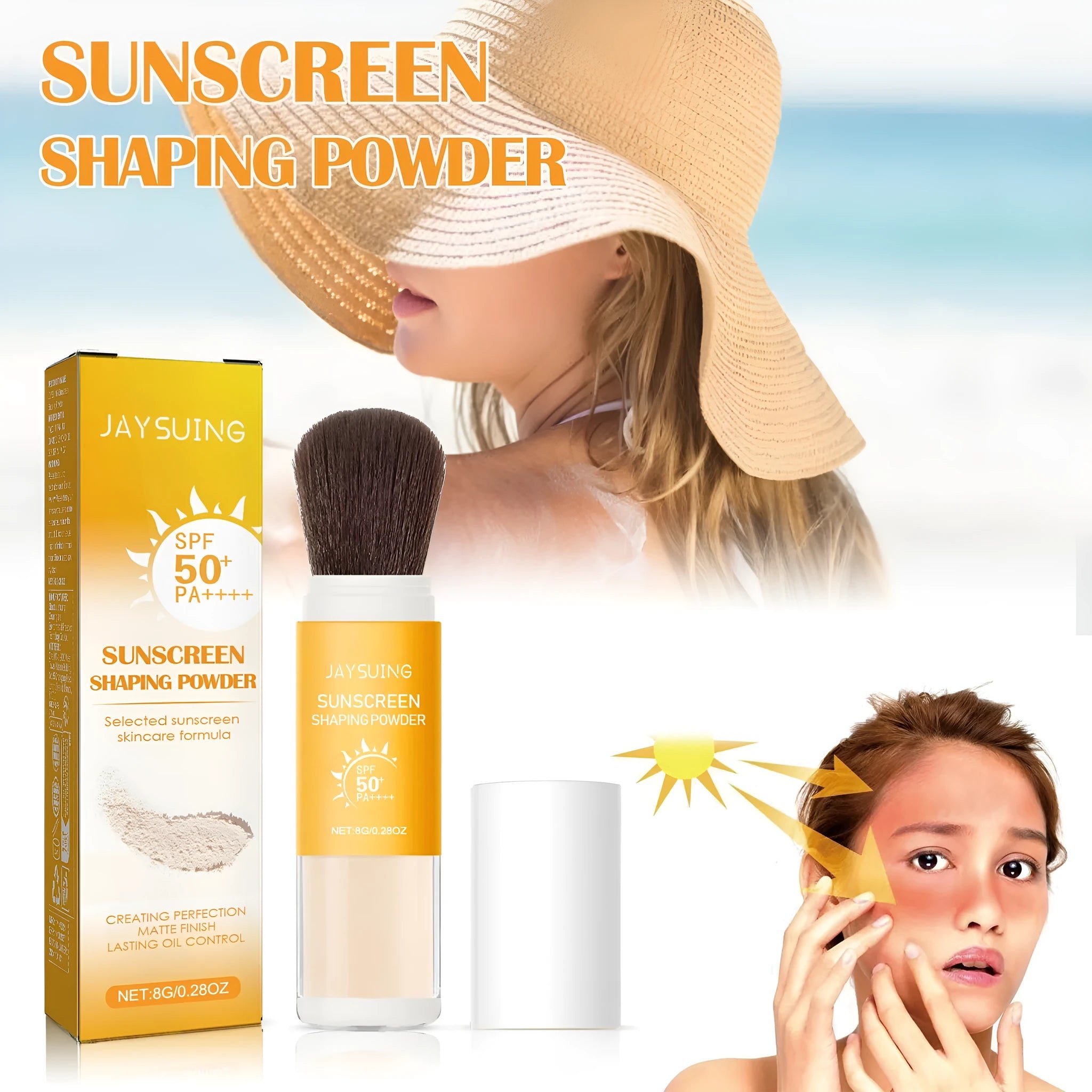 8g container of translucent silica finishing powder for oil control and makeup setting