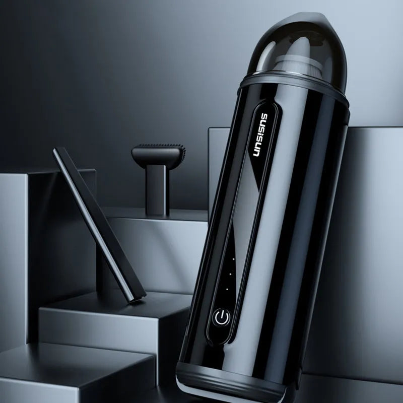 Wireless rechargeable car vacuum cleaner with 8000pa suction, ABS body, brush and long nozzles