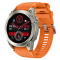 S53 outdoor GPS sports smart watch with black zinc alloy frame and silicone wristband showing 1.43-inch IPS display