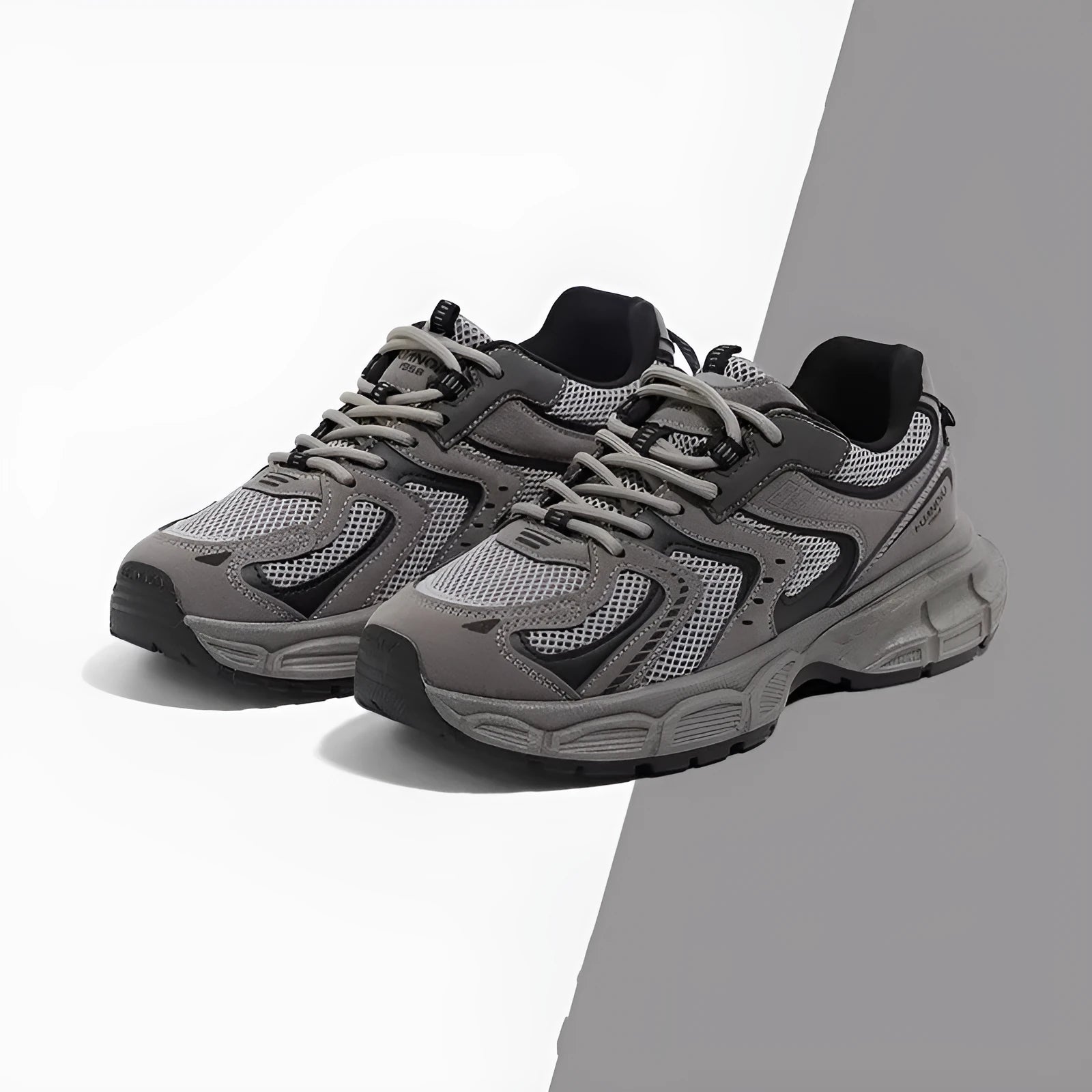Low top platform casual sneaker with round toe and mid heel on EVA sole