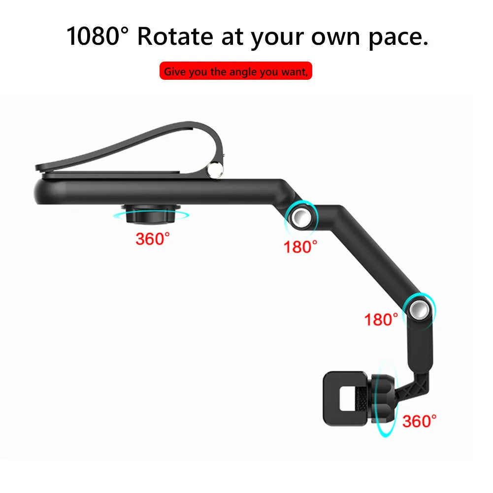 Multifunctional car sun visor mount in green or grey, ABS and PC, for general car use and rear seat shots