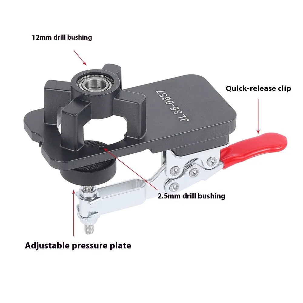 35mm hinge tapper punch locator with aluminium body, 35mm hole opener and 30mm maximum cutting depth