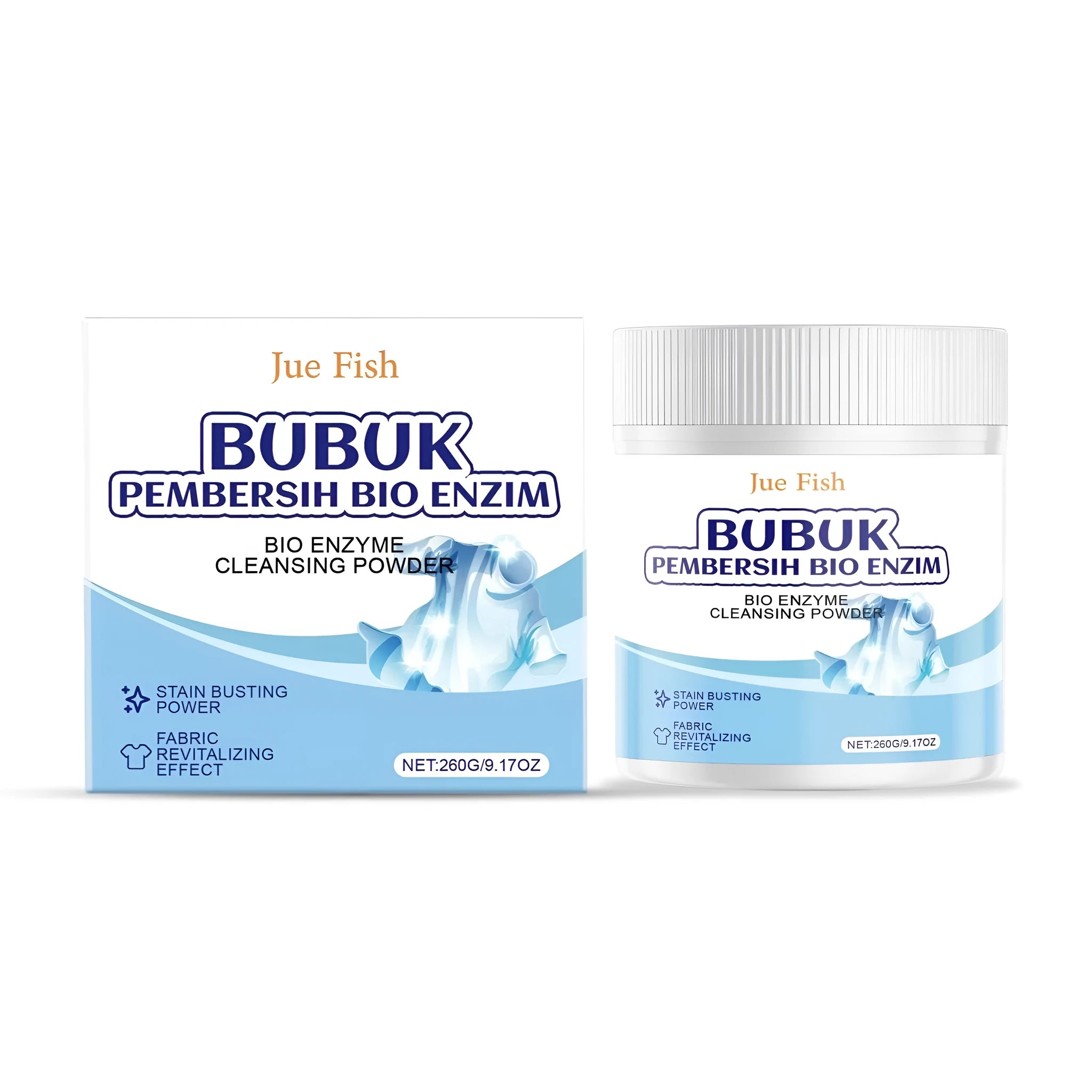 260g tub of Bio Enzyme Cleansing Powder laundry detergent with protease enzymes