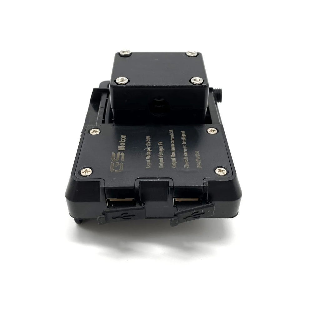 Black ABS plastic motorcycle navigation bracket for BMW R1200GS and R1250GS bikes