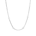 Gold copper pendant pearl necklace with ball bead chain on a geometric pendant