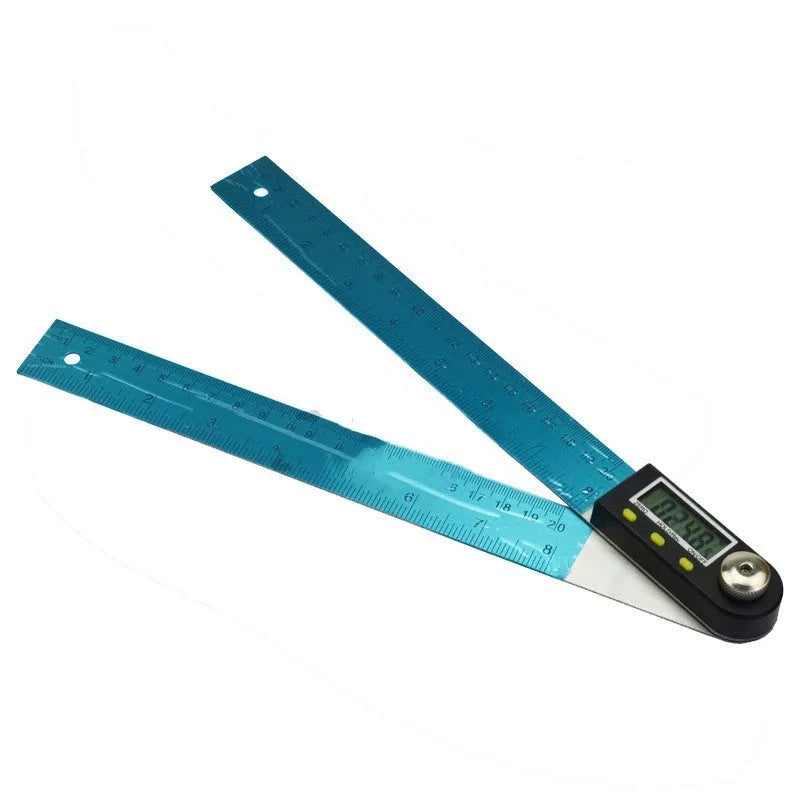 Stainless steel digital angle ruler and protractor with electronic display, 0-360 degree range, 200mm to 500mm
