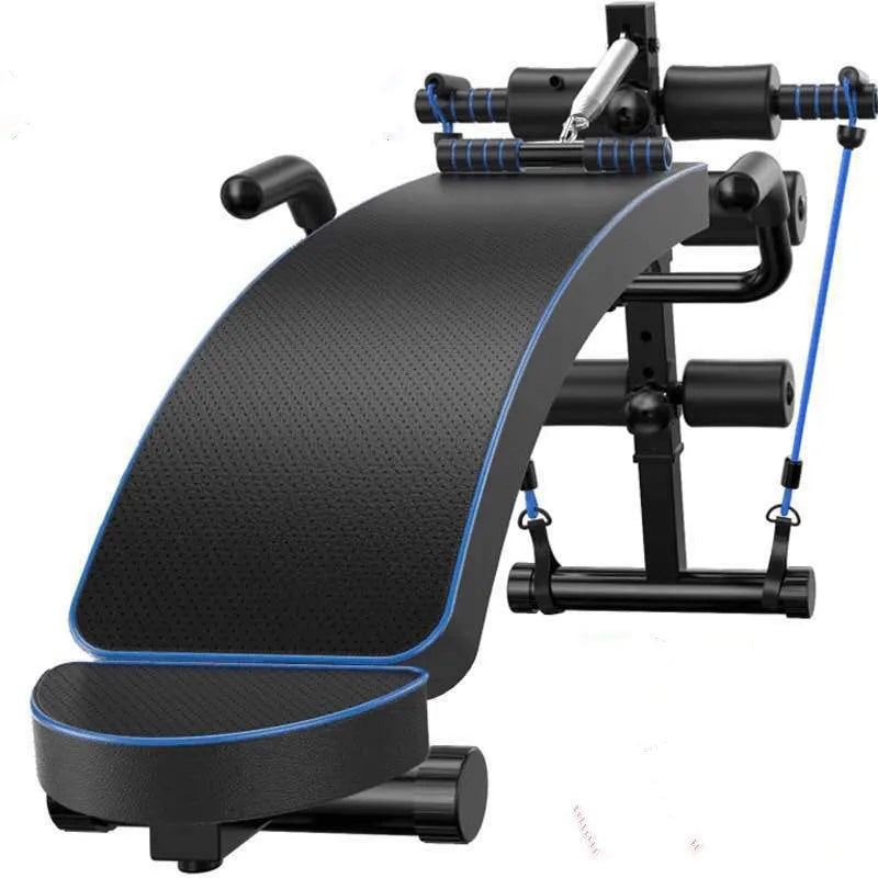 Supine board indoor sit-up aid with metal frame, 11 kg, in black or blue