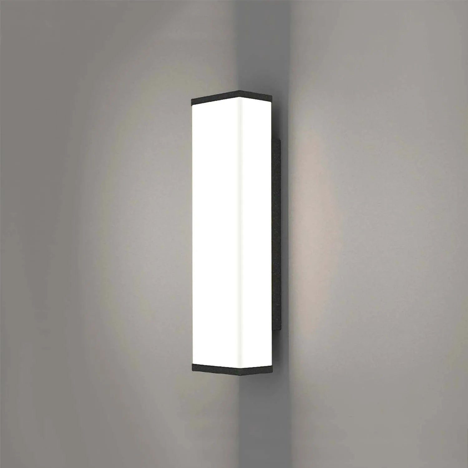 60cm tall outdoor waterproof wall light with stainless steel and PC construction, IP65 rated for courtyards and parks