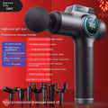 Massage gun muscle relaxation massager mini portable with LED screen multi-gear adjustment USB charging brushed motor gray