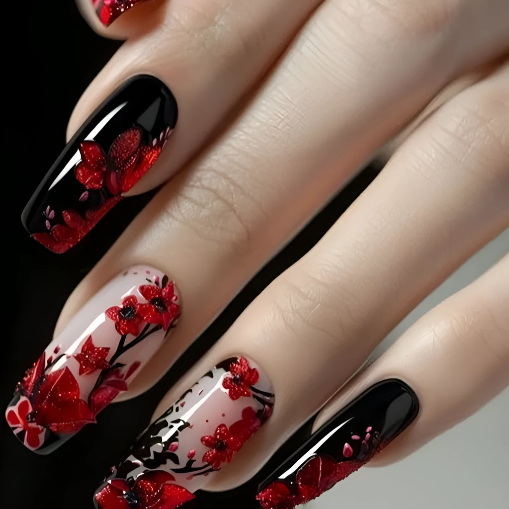 W1058 Jelly Glue Rub nail art stamping plate set with plaid pattern and wine red flower design