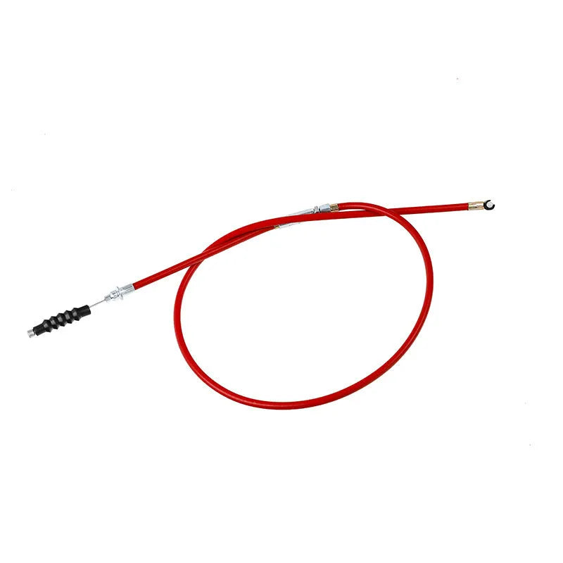 0.98 metre motorcycle clutch and accelerator cable set in black, blue, red, and yellow for 110-125cc scramblers.