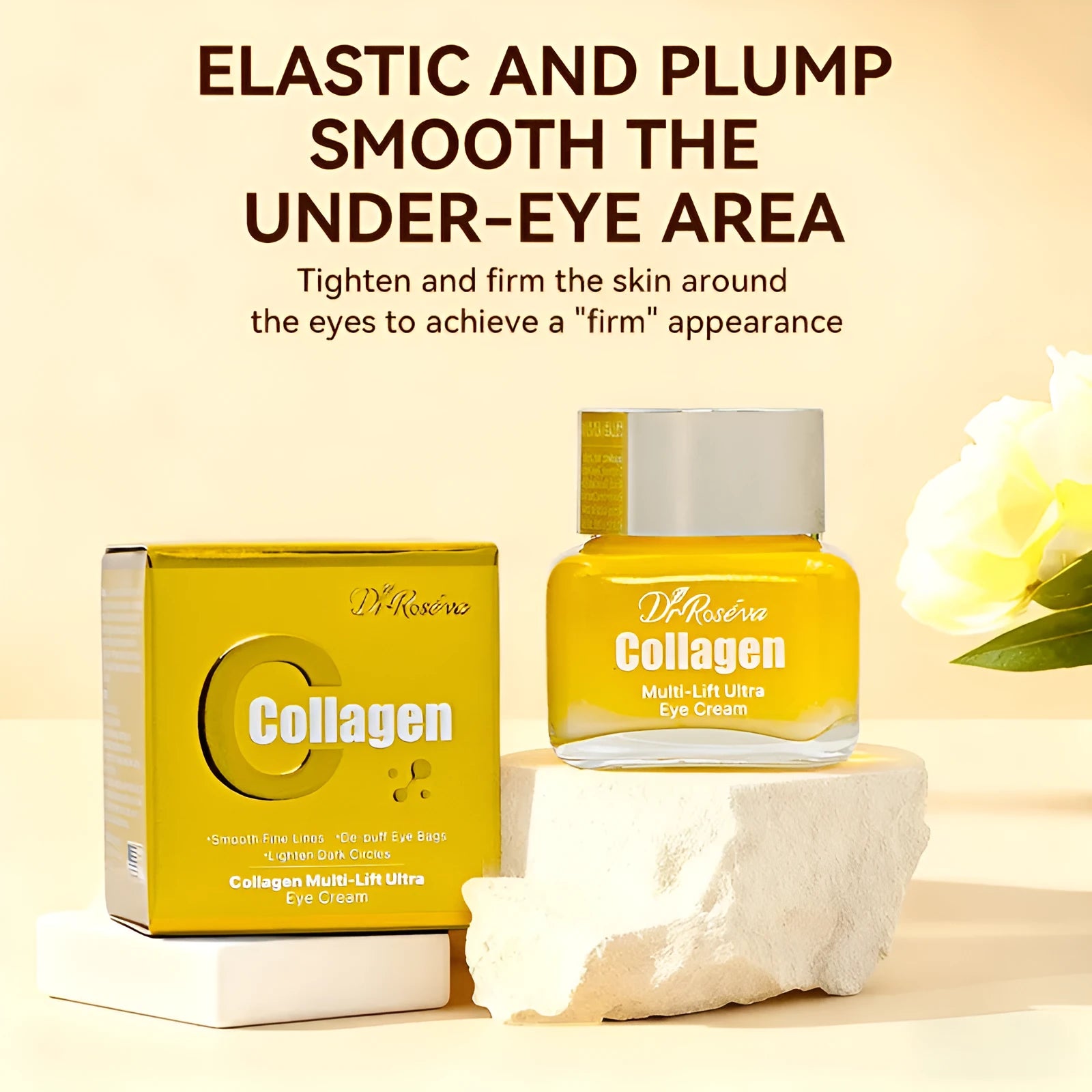 DR.ROSEVA Anti-Wrinkle Collagen Eye Cream 76g jar with hydrating formula for dark circles and fine lines