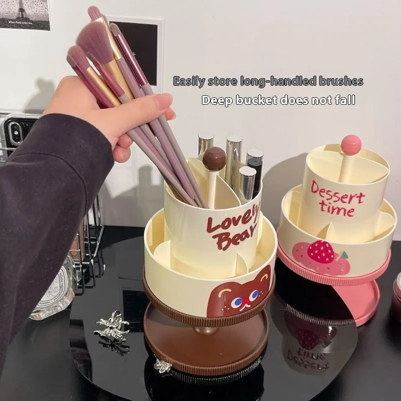 Rotating cosmetic brush storage barrel in ABS plastic with 18 litre capacity