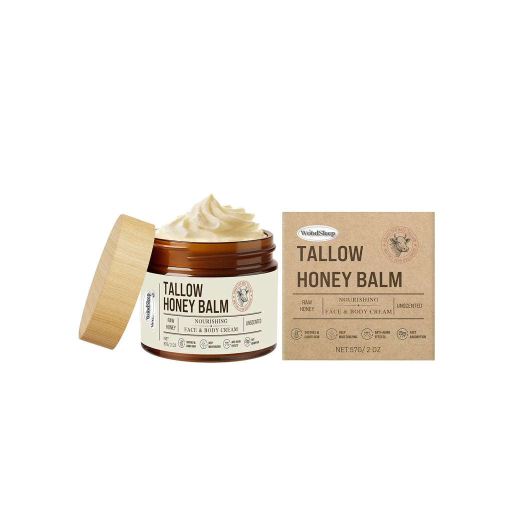 Tallow honey skin repair moisturising cream in 57g container for dry skin relief