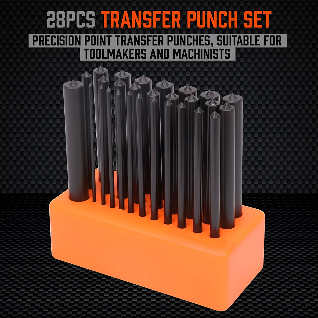Orange punch needle tool with metal head and plastic handle for craft projects