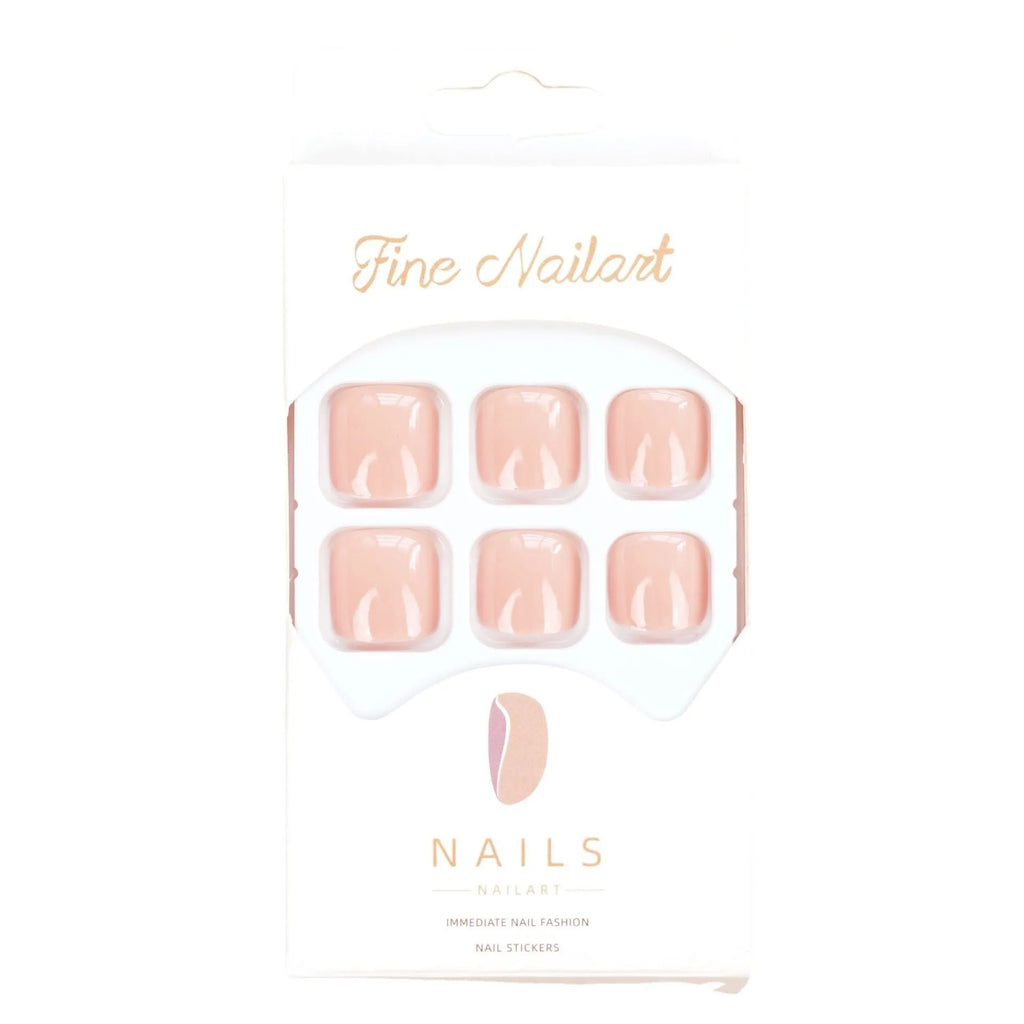 Skin colour toe nail stickers with adhesive glue in plastic wearable ins style