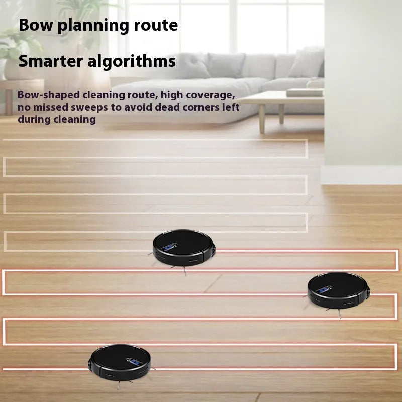 Black or white sweeping robot vacuum cleaner with remote control for automated floor cleaning