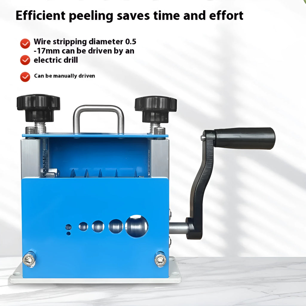 SD-017 manual wire stripping machine with automatic blade mechanism for 0.5-17mm cables.