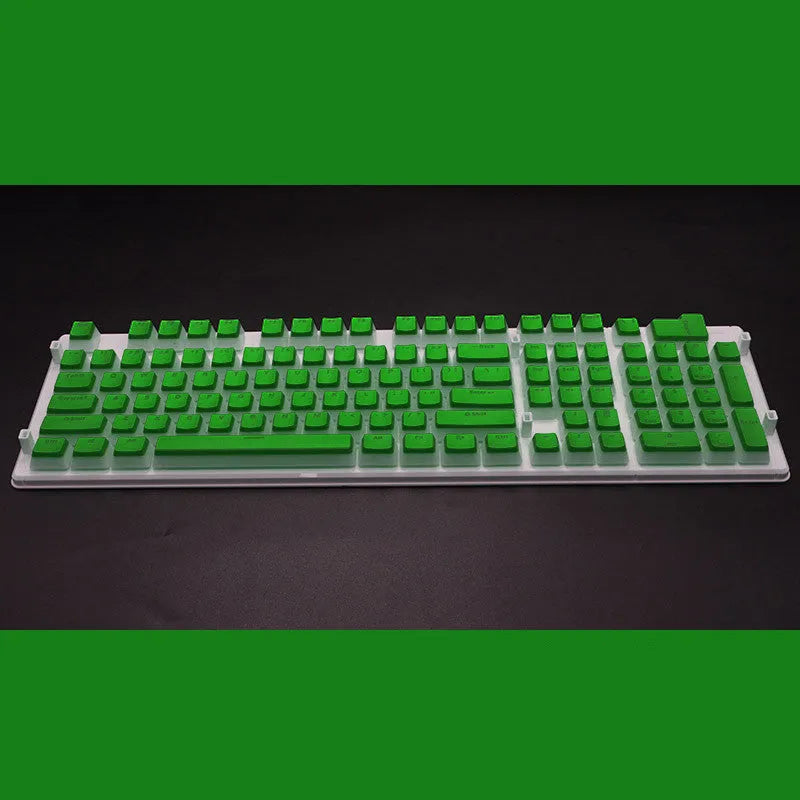 108-key pudding keycap set with transparent sides for mechanical keyboards in various colour options