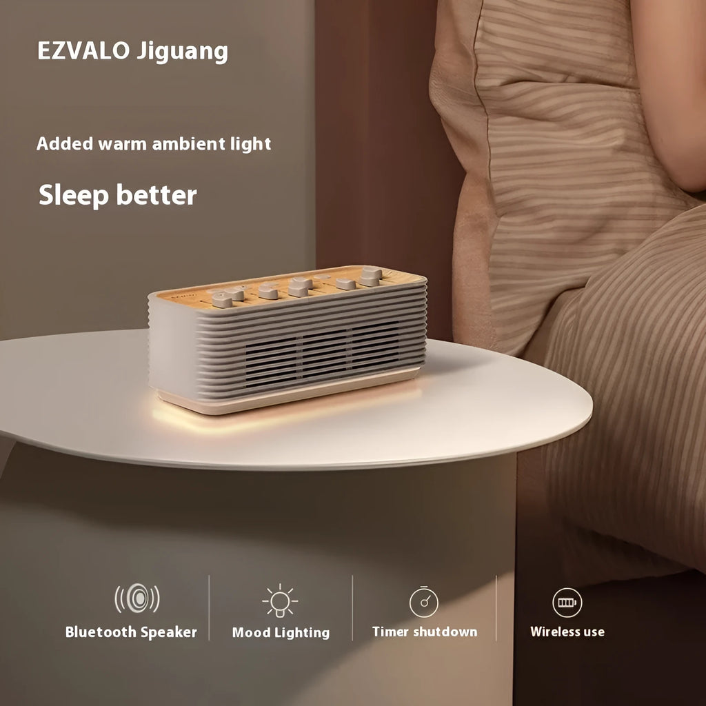White noise sleep machine with Bluetooth audio in milk brown or Aurora green, 20Hz-20KHz frequency range