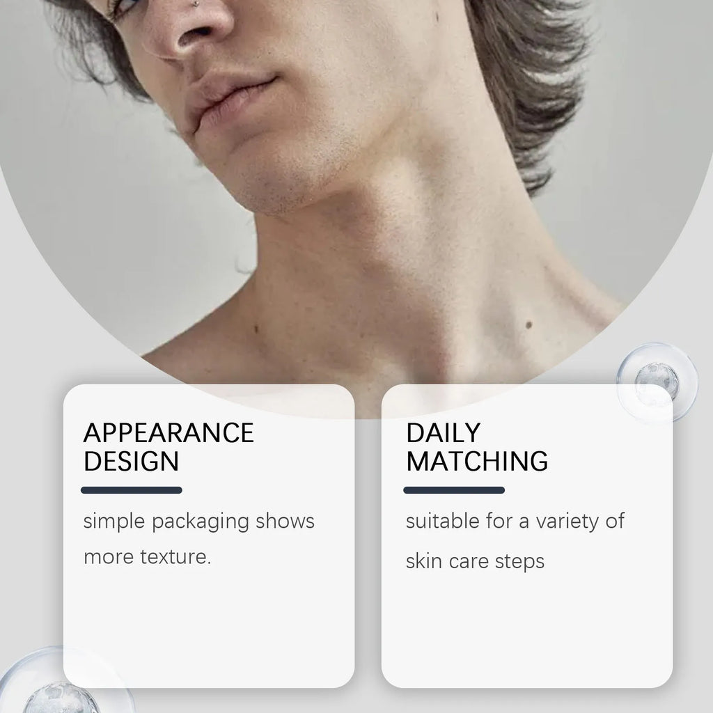 50g tube of men's neck cream with collagen and hyaluronic acid formulation