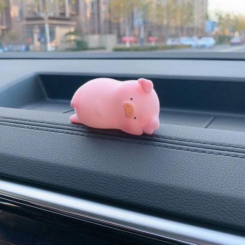 Cartoon pig resin car dashboard decoration figurine in various animal styles