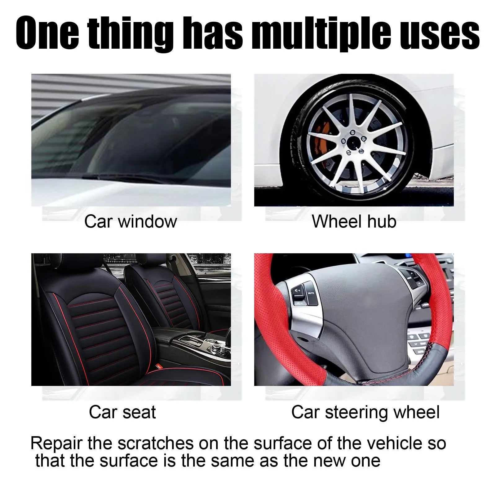 60ml car scratch repair cream tube and sponge applicator for automotive paint touch-ups