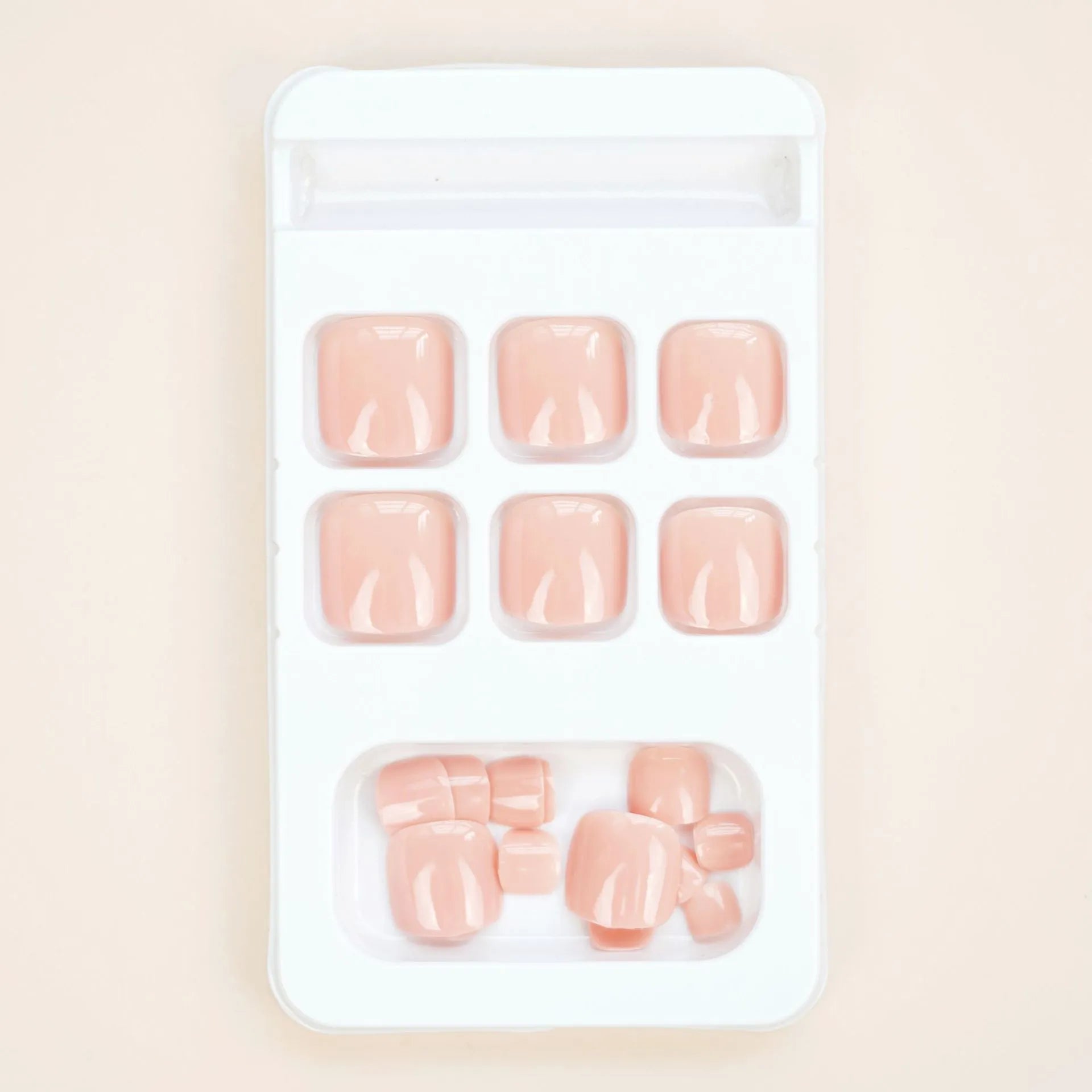 Skin colour toe nail stickers with adhesive glue in plastic wearable ins style