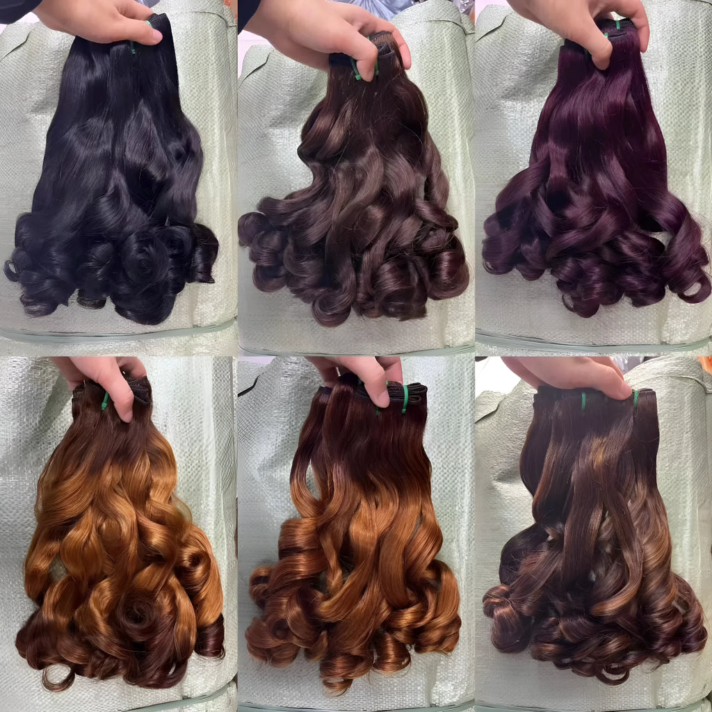 Front lace wig made of real human hair in pissy 06 colour, showing natural style.