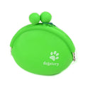 Silicone dog training treat pouch with waist clip in assorted colours on a belt.