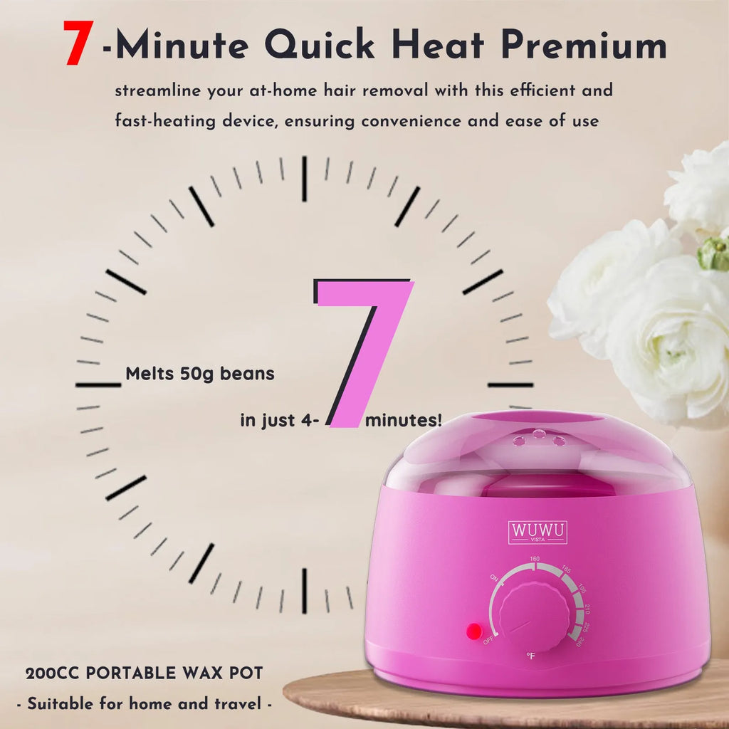 29 piece hard waxing kit with black wax warmer, wax beans, sticks, and aftercare products