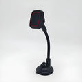 Black car air vent phone holder with long brush clamp for universal vehicle mounting