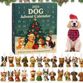 Dog lovers countdown calendar blind box with acrylic carved plated colour decoration and modern simplicity style