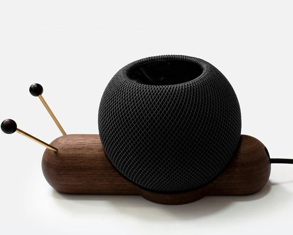 Khaki brown non-slip desktop bracket for Apple HomePod Mini smart speaker