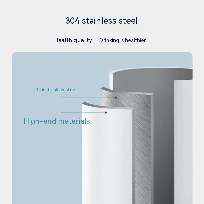 Portable automatic mixing coffee cup with magnetic stirring and stainless steel interior