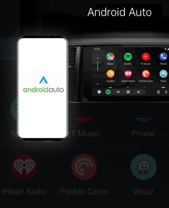 Black 2-in-1 wireless car adapter with USB port for Android device charging