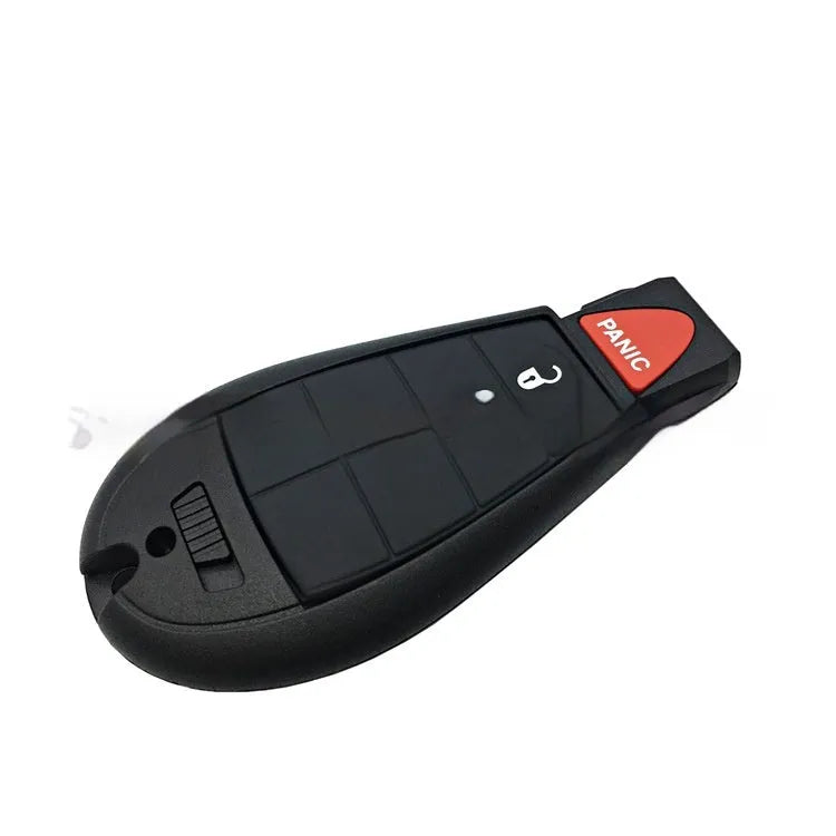 Blank nylon and ABS brass replacement car key shell for Dodge Chrysler smart keys, 85mm long.